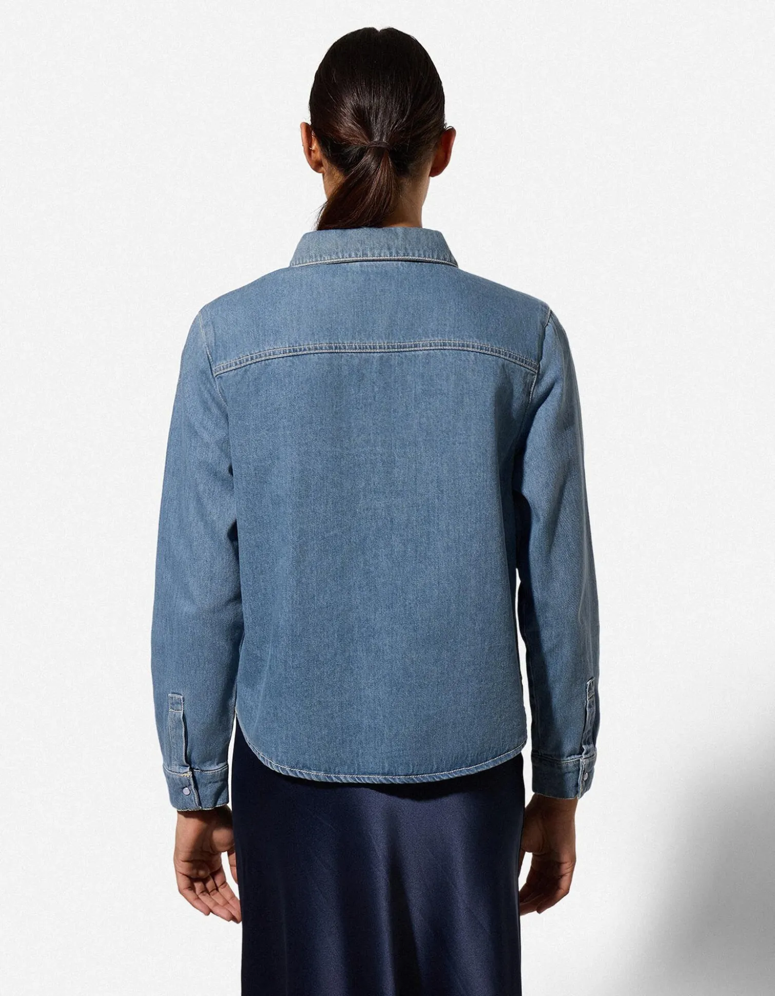 Hemd - mid blue denim - blau