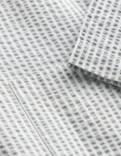 Hemd - Seersucker - hellgrün