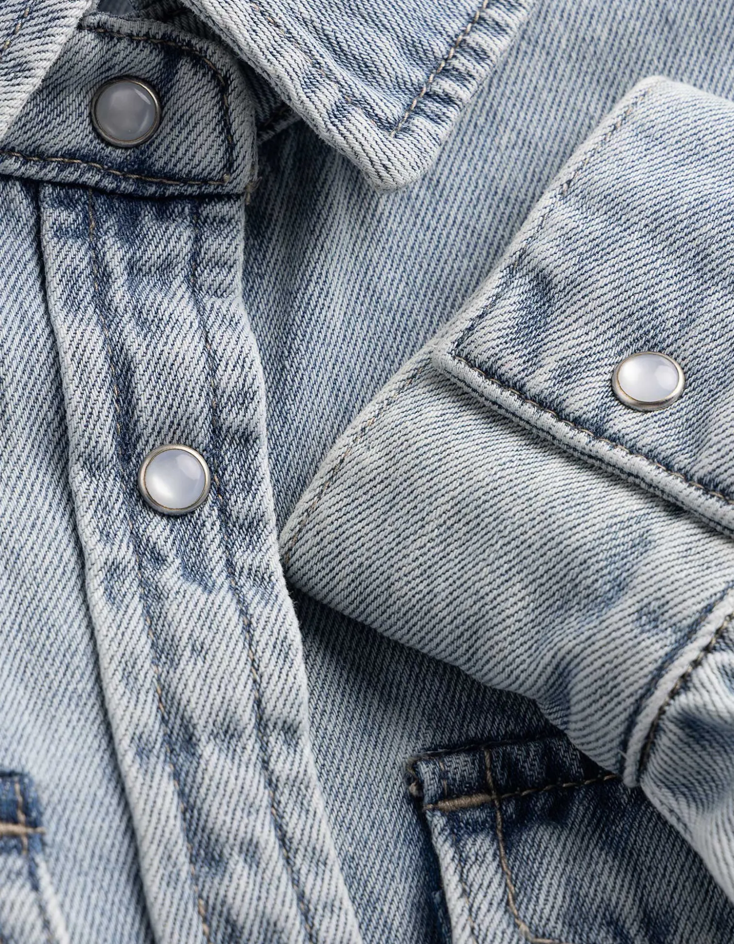 Hemdbluse - mid blue denim - blau