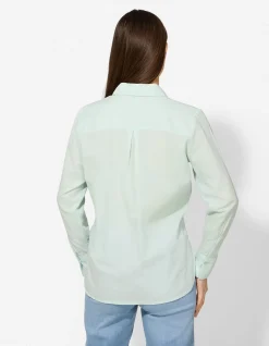 Hemdbluse - Soft-Touch - grün