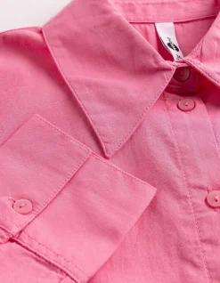 Hemdbluse - Soft-Touch - pink