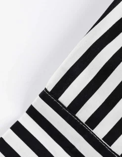 Hemdbluse - Streifen - schwarz