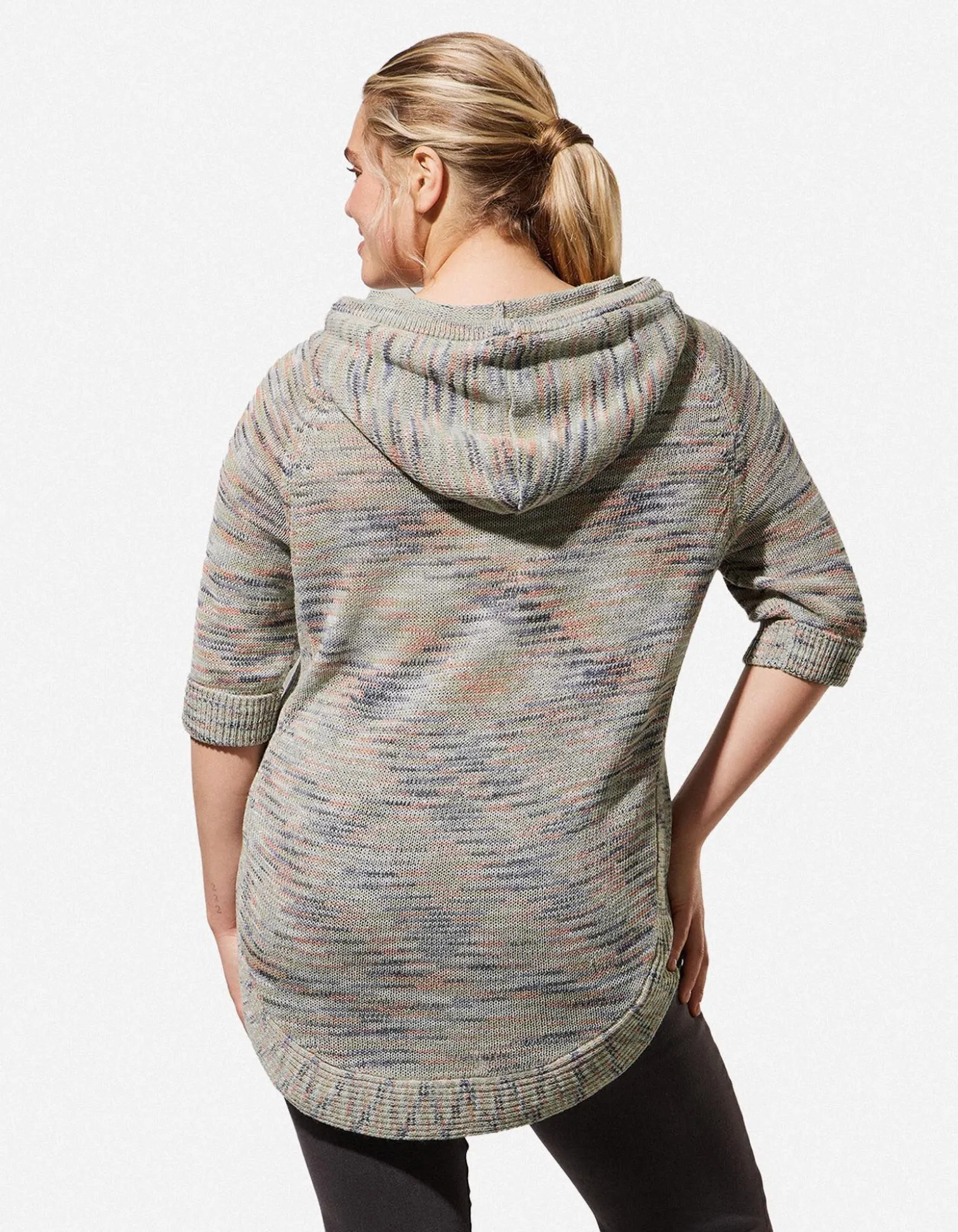 Hoodie - Dreiviertelärmel - grün
