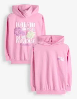 Hoodie - Rückenprint - pink
