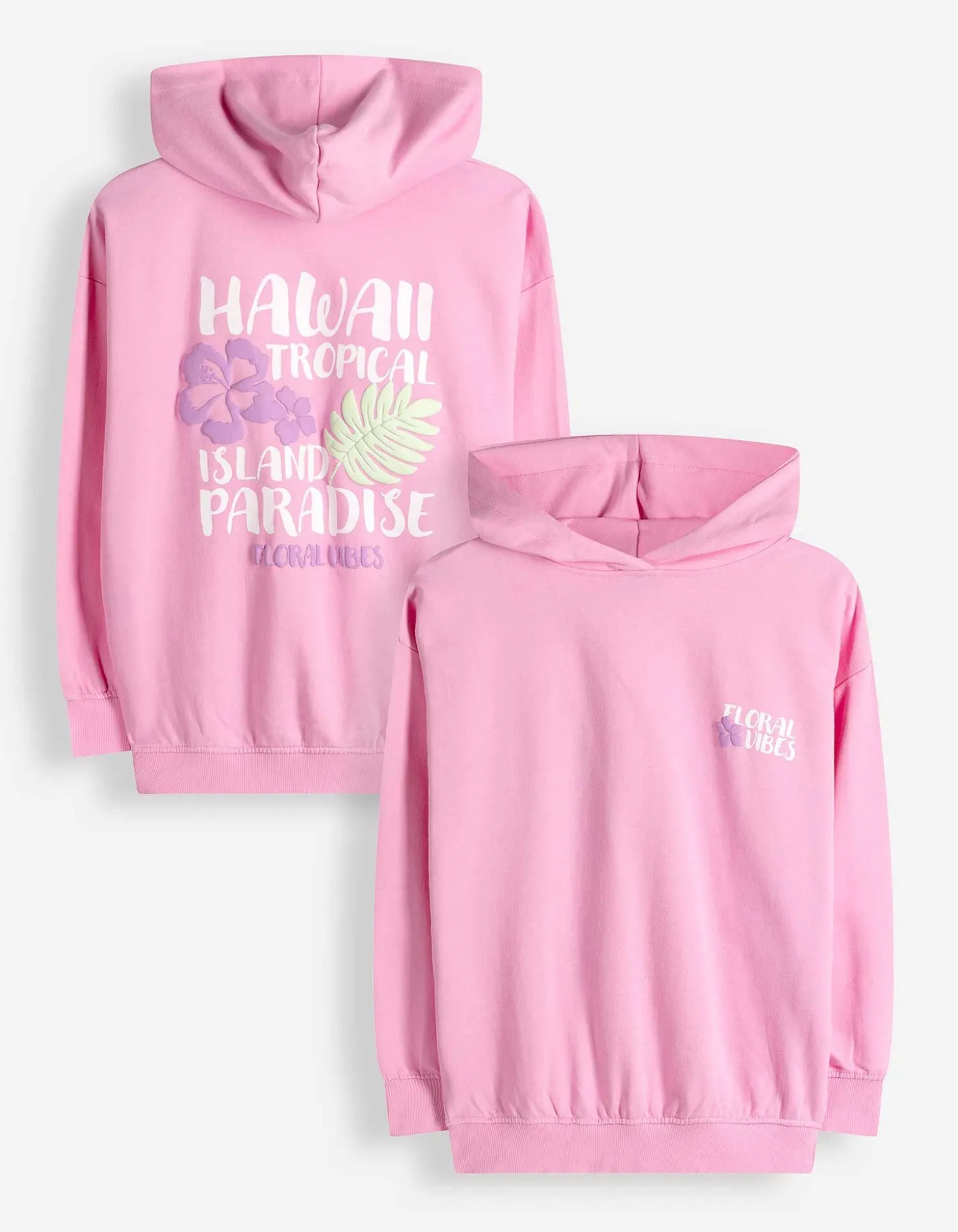 Hoodie - Rückenprint - pink