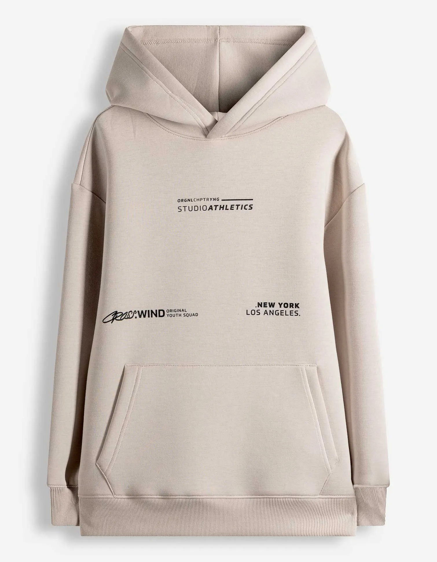 Hoodie - Scuba - beige
