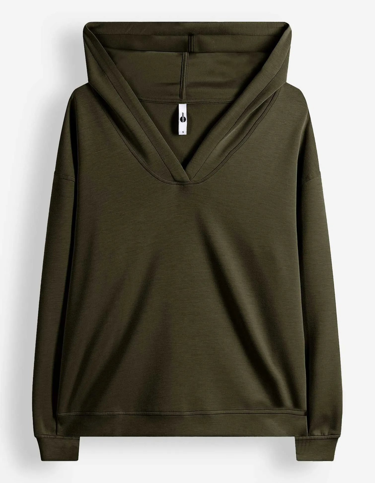 Hoodie - V-Ausschnitt - dunkelgrün