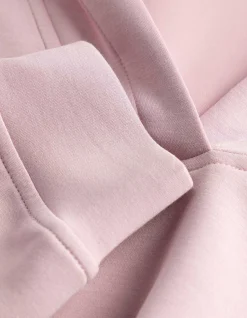 Hoodie - V-Ausschnitt - hellrosa