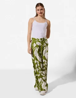 Hose - Allover-Print - grün