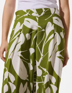 Hose - Allover-Print - grün