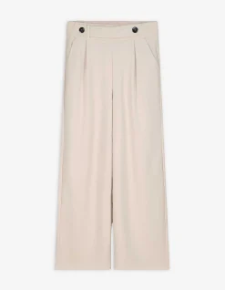 Hose - Elastischer Verschluss - beige