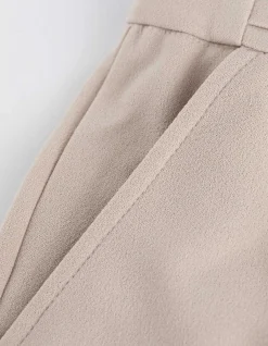 Hose - Elastischer Verschluss - beige