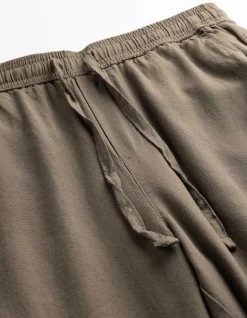 Hose - Leinen-Mix - beige