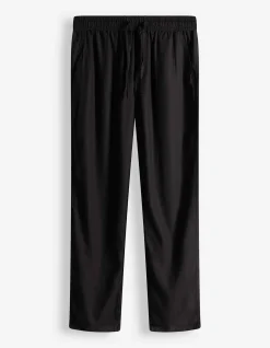 Hose - Leinen-Mix - schwarz
