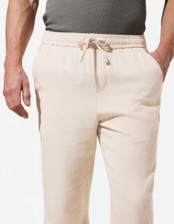 Hose - Leinen-Mix - weiß