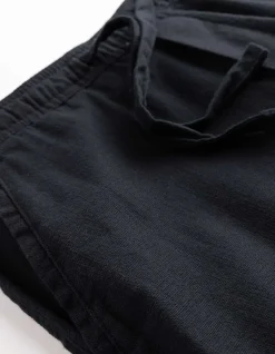 Hose - Leinen-Optik - schwarz