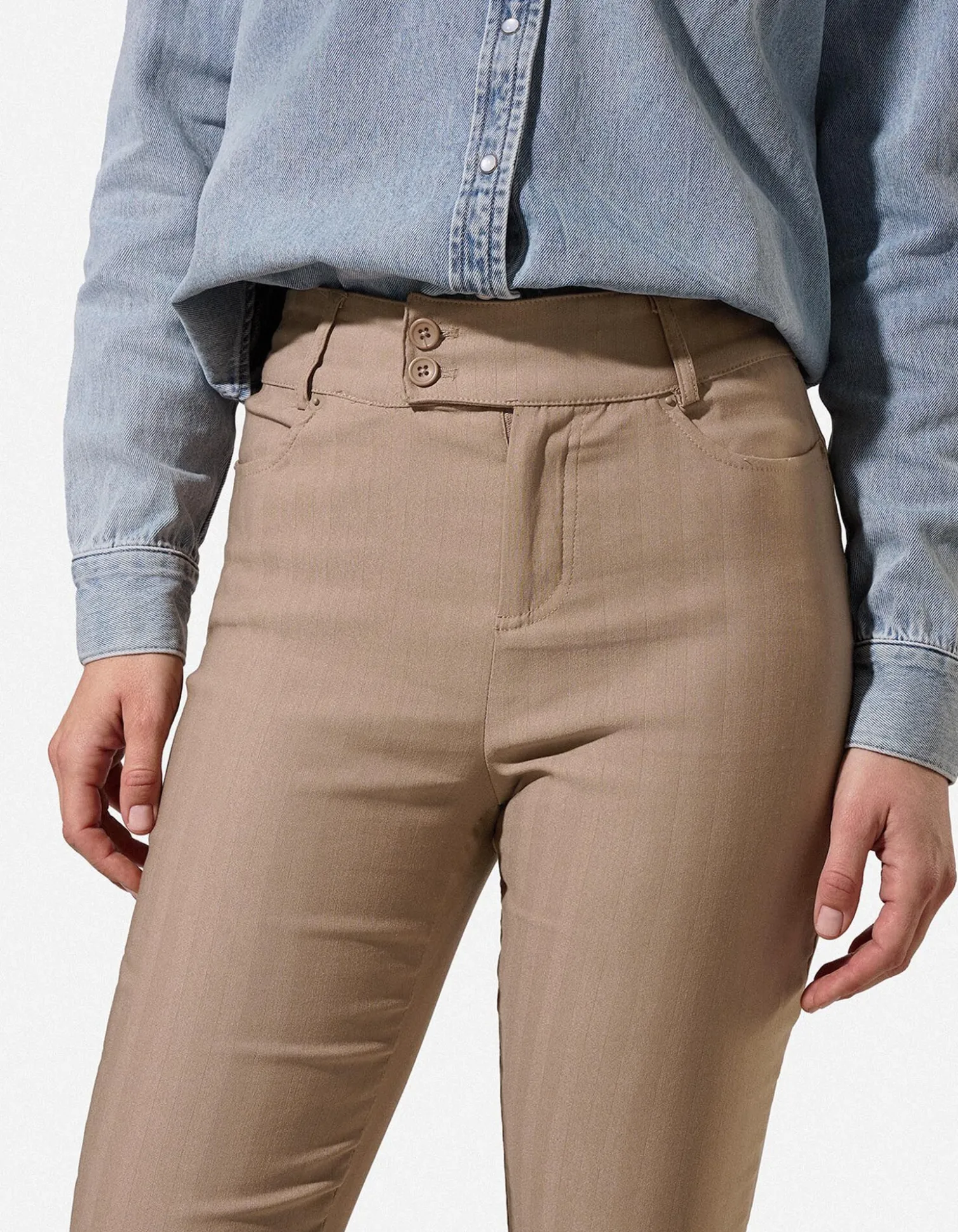 Hose - Skinny Fit - braun