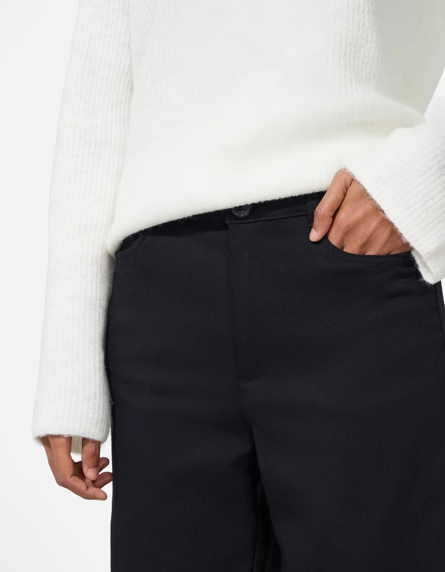 Hose - Straight Fit - schwarz