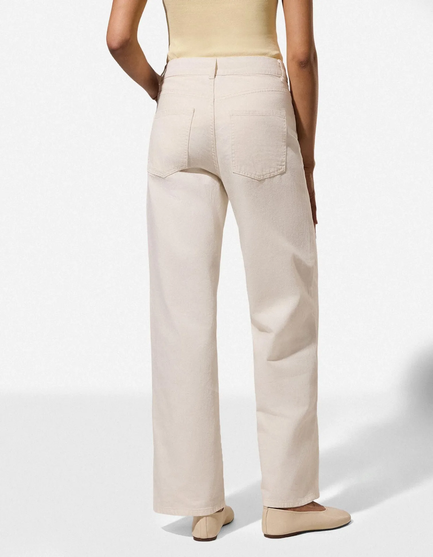Hose - Straight Fit - weiß