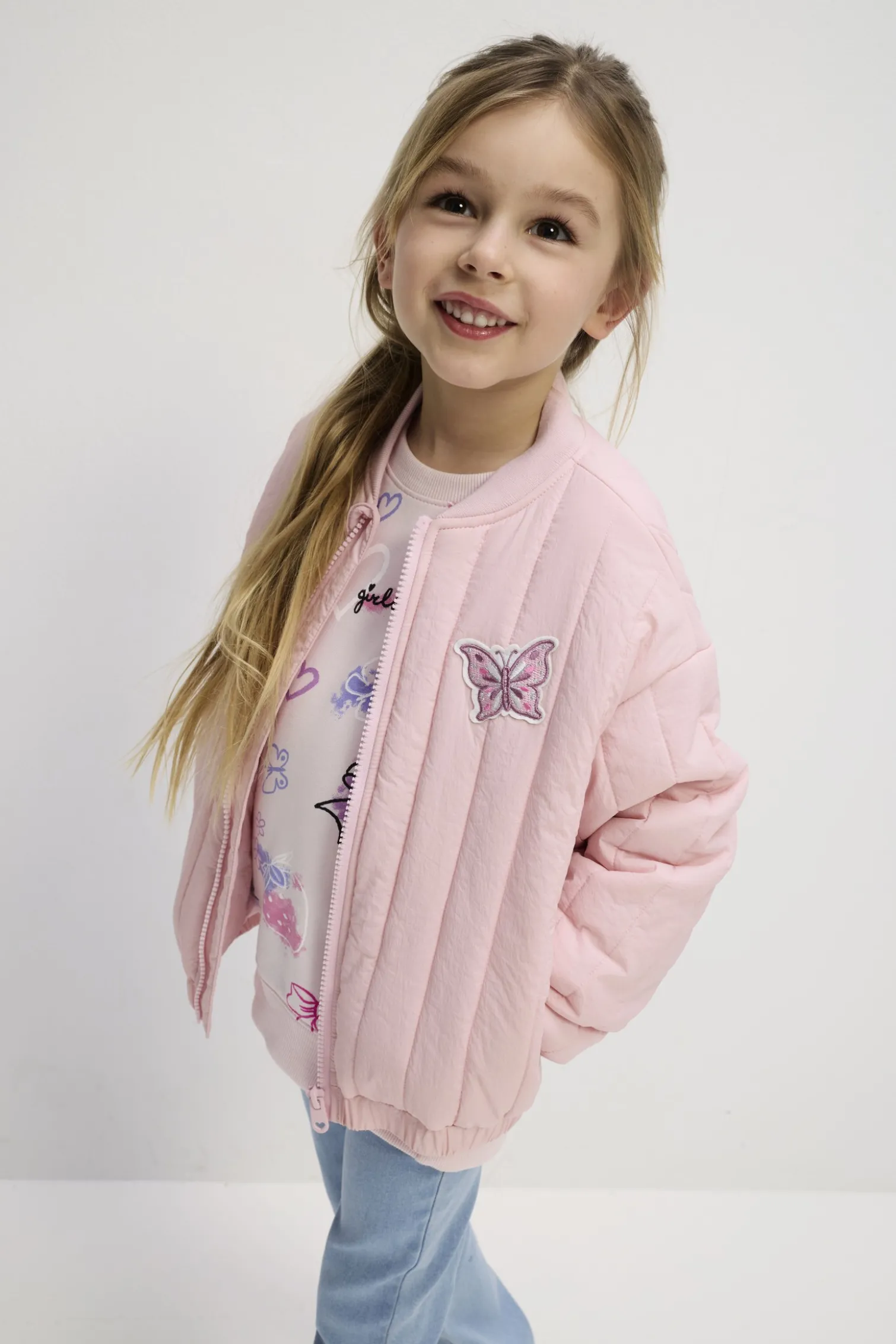 Jacke - Stickereien - rosa