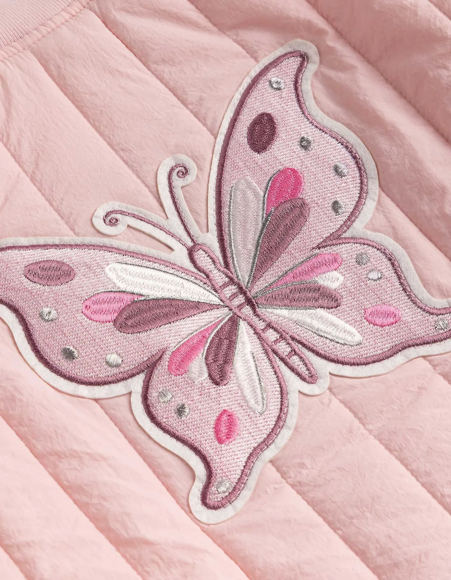 Jacke - Stickereien - rosa
