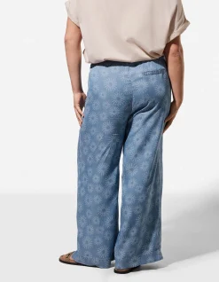 Jeans - Allover-Muster - blau