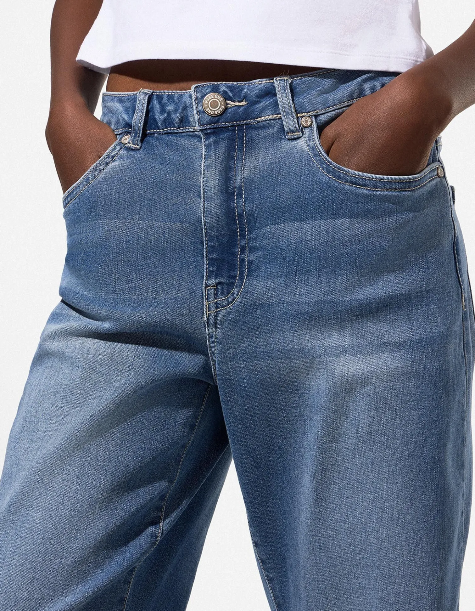 Jeans - Balloon Fit - blau