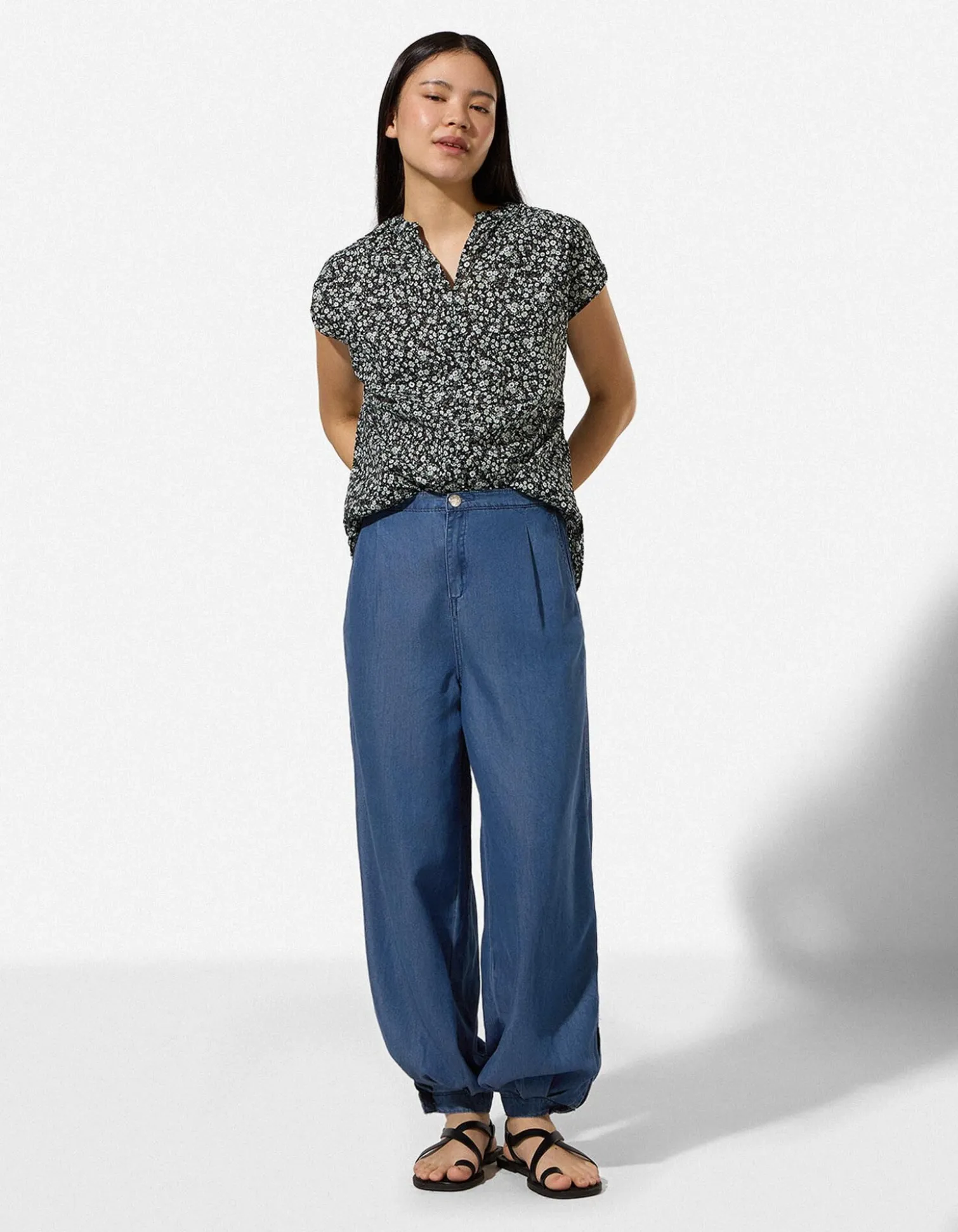 Jeans - Balloon Fit - hellblau