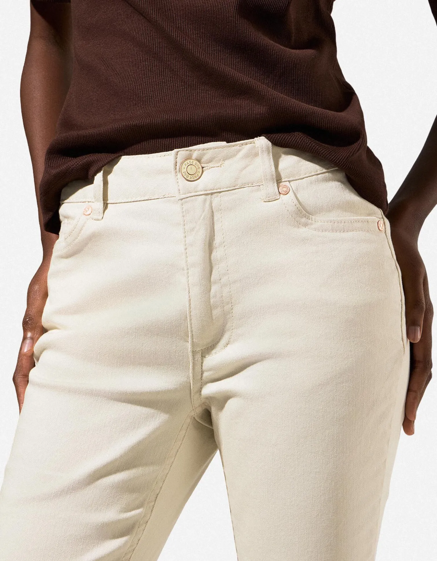 Jeans - Bootcut Fit - weiß