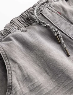 Jeans - Elastischer Bund - grau