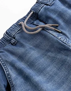 Jeans - Elastischer Bund - blau