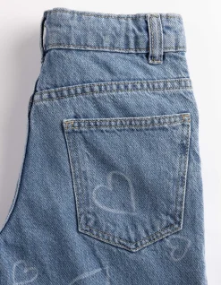 Jeans - Laserprint - hellblau