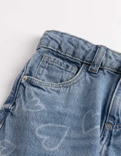 Jeans - Laserprint - hellblau