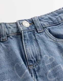 Jeans - Laserprint - hellblau