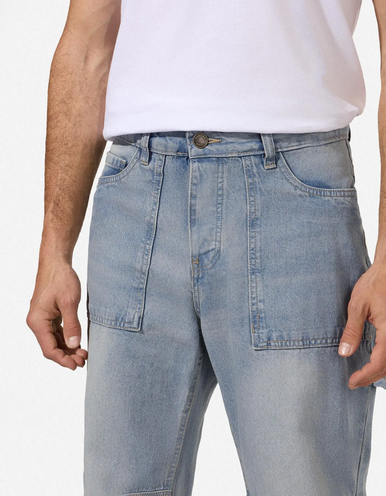 Jeans - Loose Fit - blau