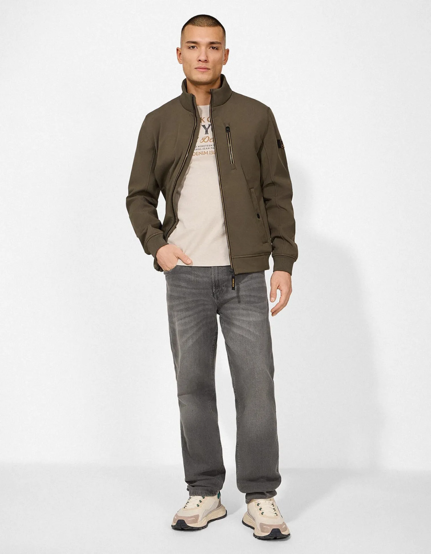 Jeans - Slim Fit - grau