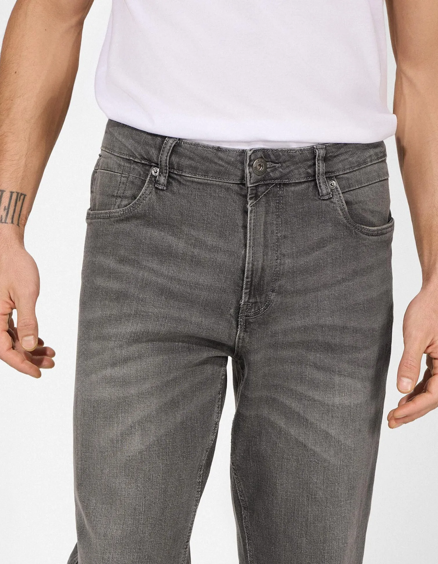 Jeans - Slim Fit - grau