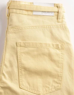 Jeans - Straight Fit - hellgelb