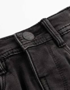 Jeans - Used-Look - schwarz