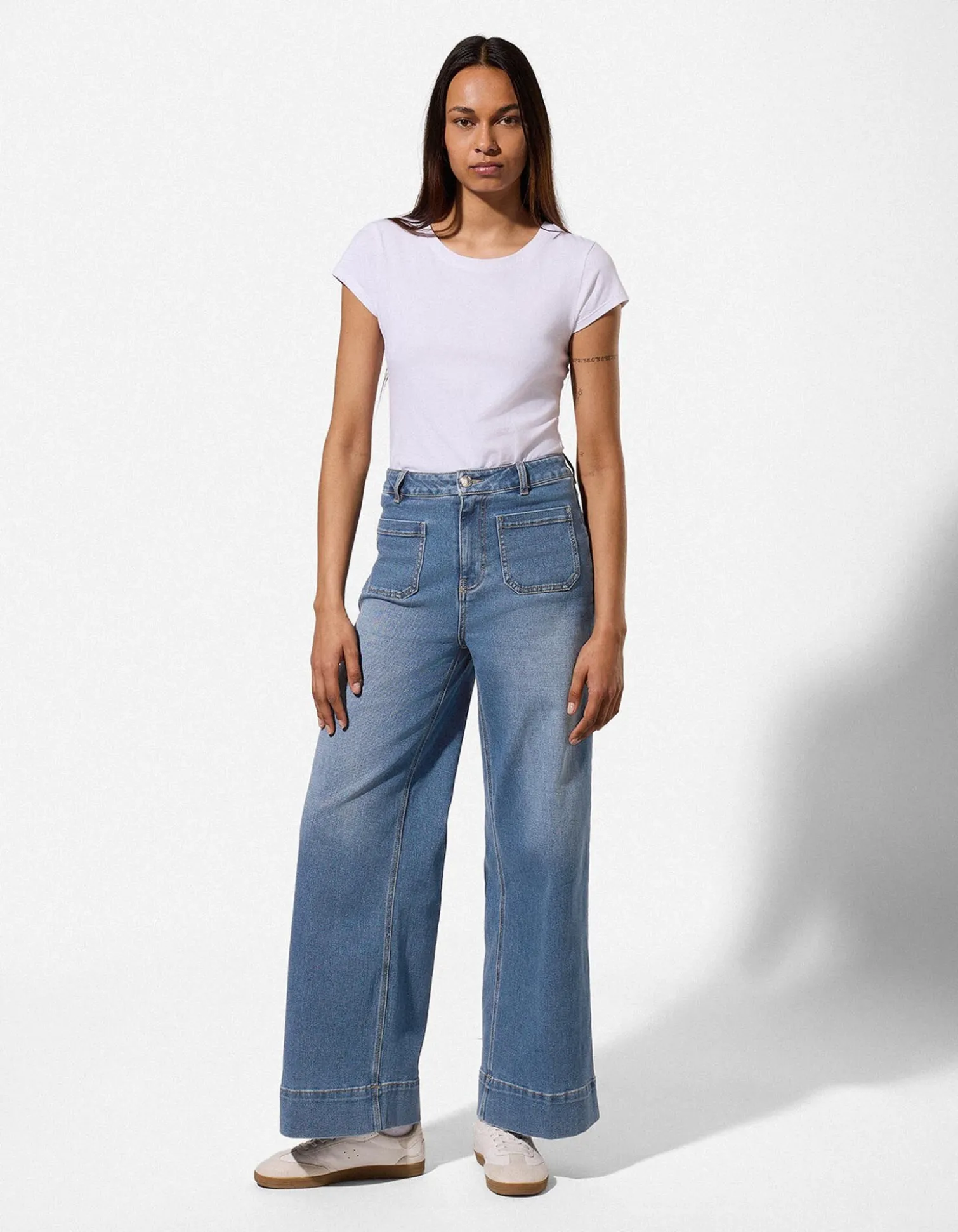 Jeans - Wide Fit - blau