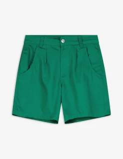 Jeansshorts - Baumwoll-Mix - dunkelgrün