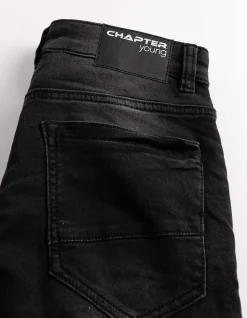 Jeansshorts - black denim - schwarz