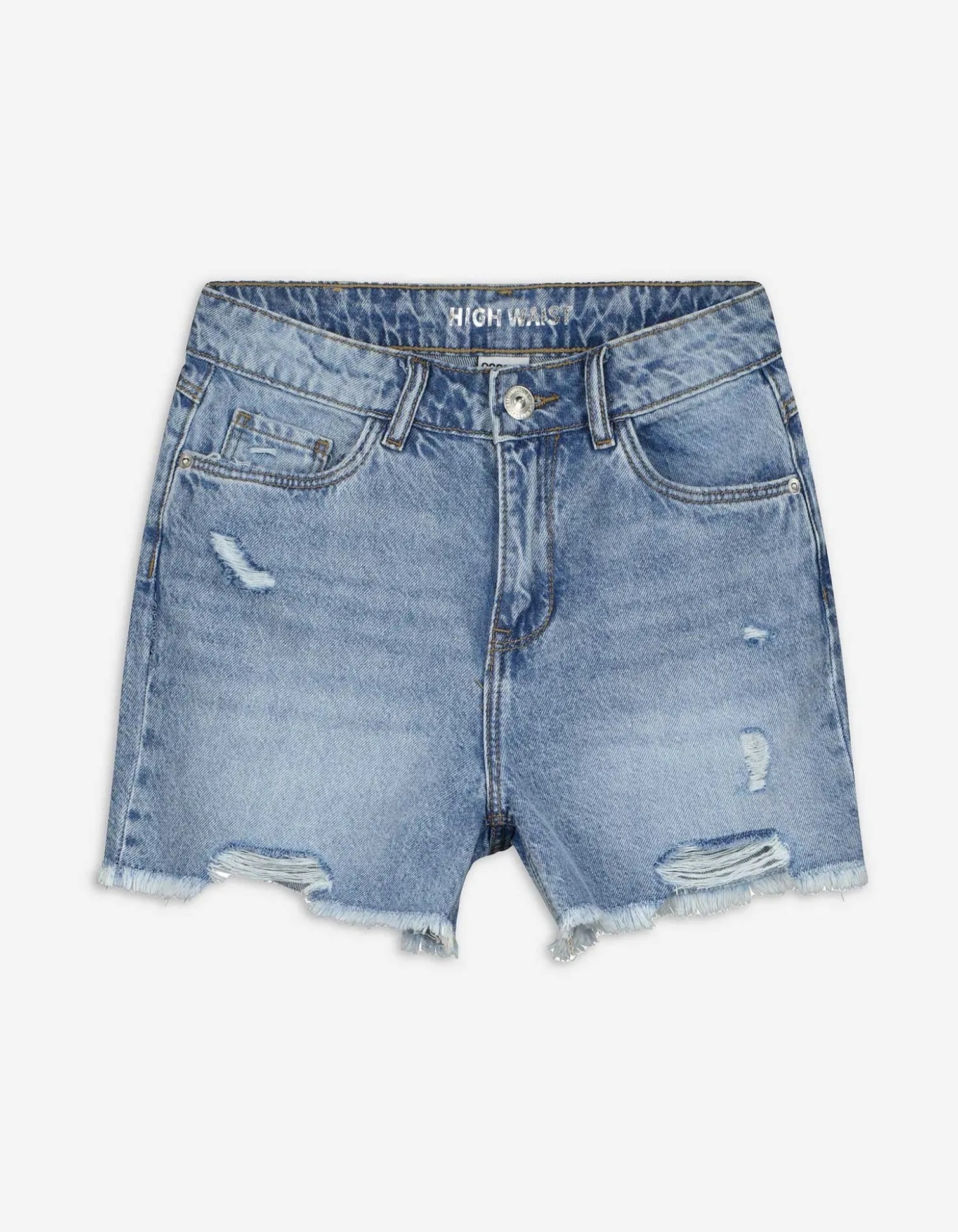 Jeansshorts - Destroyed - blau