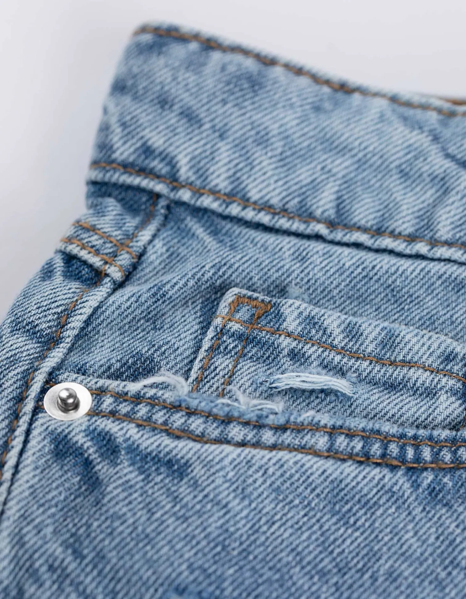 Jeansshorts - Destroyed - blau