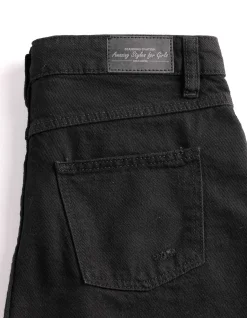 Jeansshorts - Destroyed - schwarz