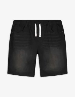 Jeansshorts - Jogger Fit - schwarz