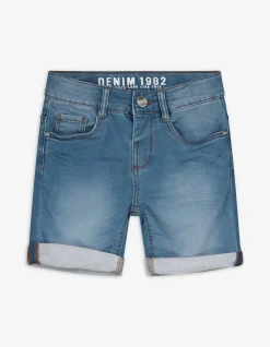 Jeansshorts - Regulierbarer Saum - hellblau