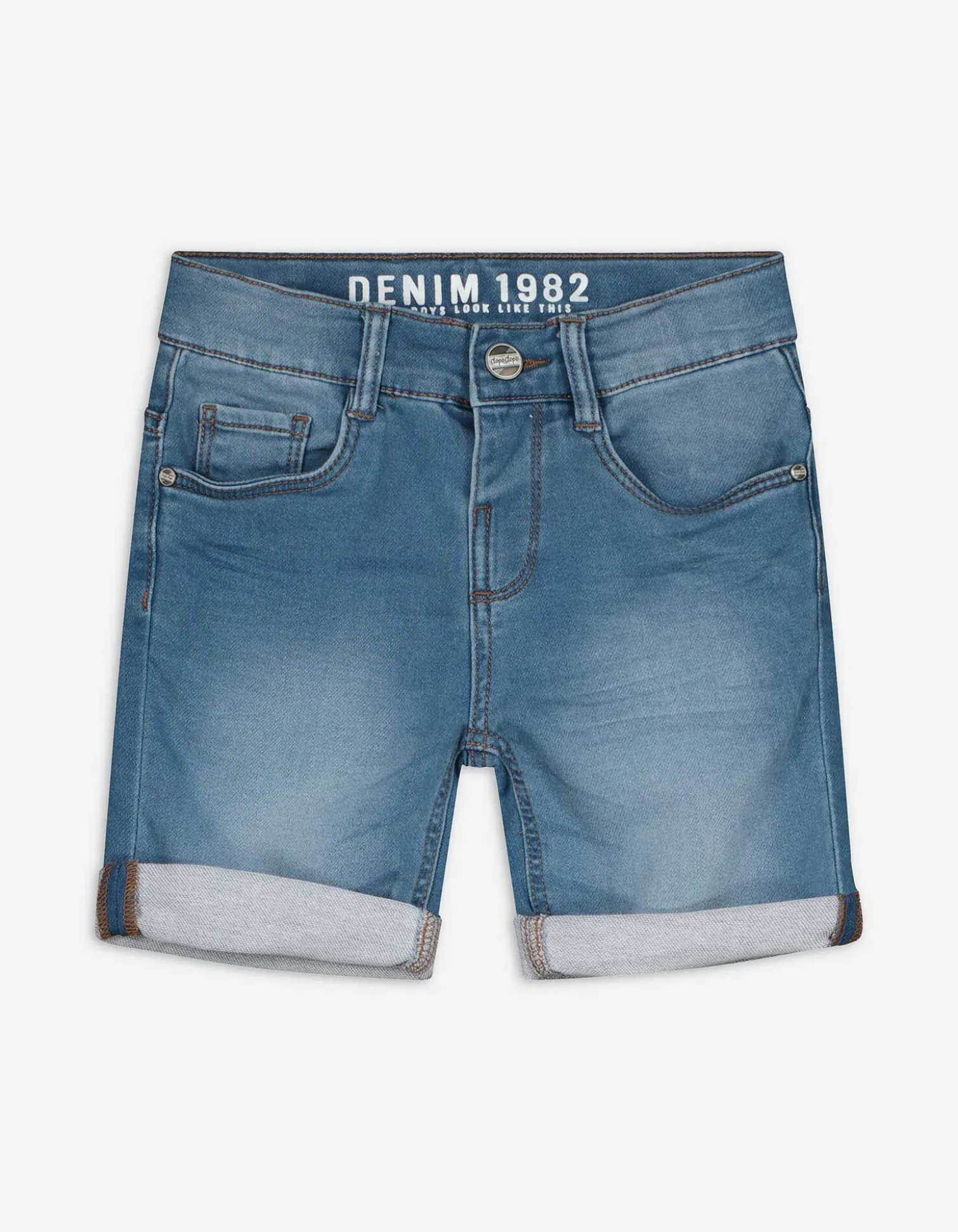 Jeansshorts - Regulierbarer Saum - hellblau