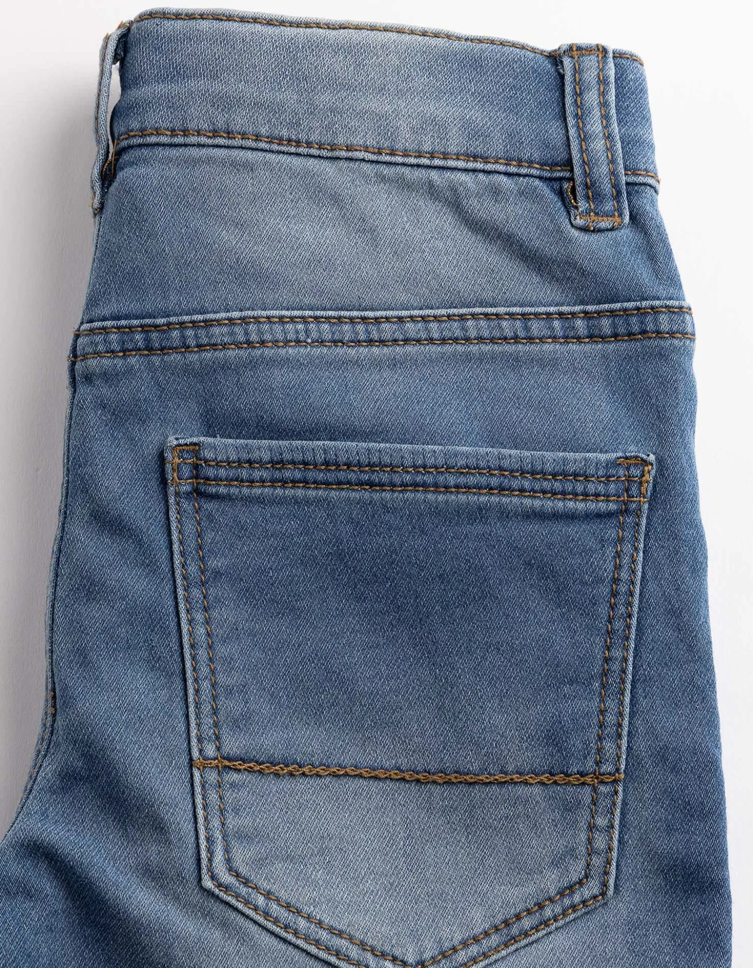 Jeansshorts - Regulierbarer Saum - hellblau