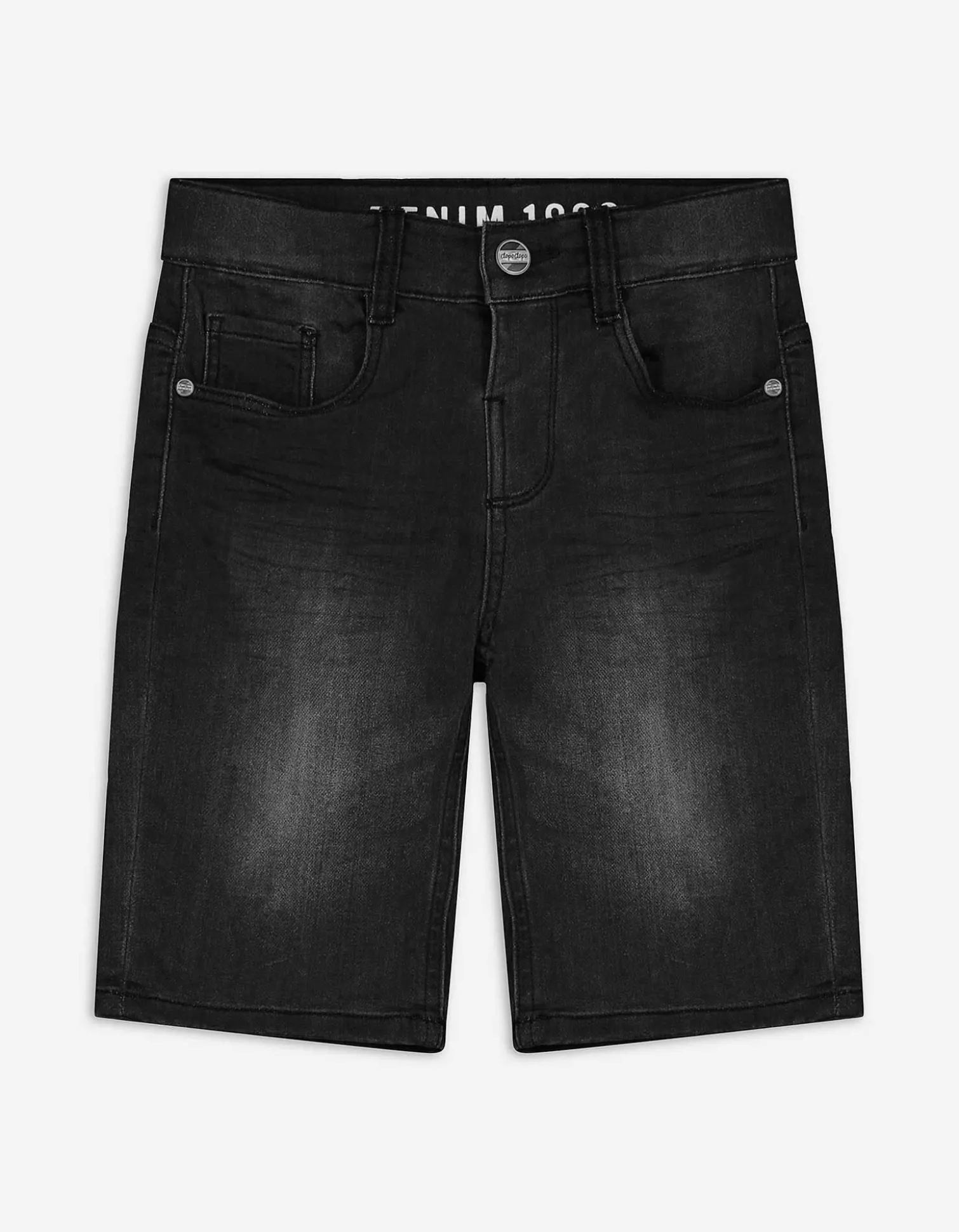 Jeansshorts - Regulierbarer Saum - schwarz